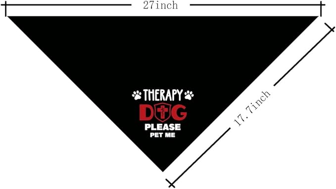 Dog Bandana, Therapy Dog Please Pet Me with, Dogs Scarf Classical Printing, Dogs Scarf Accessories, Doggy Kerchief Pet Kerchief, Christmas Birthday Thanksgiving Doggy Gift A04