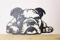 PHJYMXZSNA Black 3D Dog Head Decor Metal Bulldog Wall Sculpture Unique Modern Pet Art Portraits Suitable for Decorating Outdoor Courtyards, Living Rooms, Offices