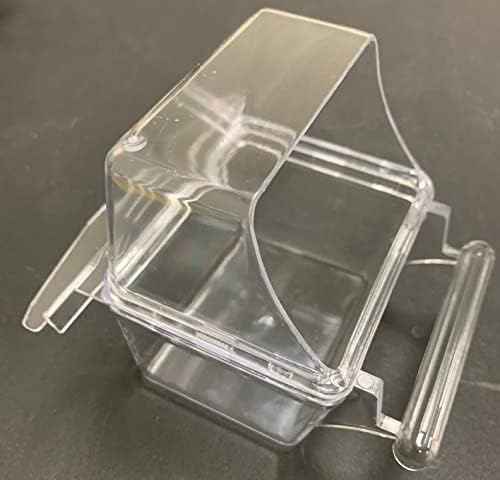 Mcage Lot of 4 Clear Transparent Bird Cage Birds Feeding & Watering Feeder Cups