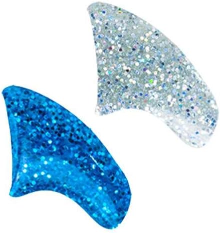 ICY Combo Soft Nail Caps Cats Claws 40pk (20 Silver Holo Glitter - 20 Blue Glitter) Small Size