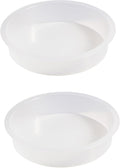 2pcs Plastic Round Bird Feeders Bowls, Wild Birds Seed Feeder Tray Bird Bath Water Bowls Accessories for Feeding Station Tray Perfect for attracting Birds