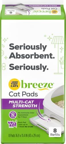 Purina Tidy Cats Cat Litter Breeze Pads Refill Pack Multi Cat Litter Pads - 8 ct. Bag (Pack of 2)