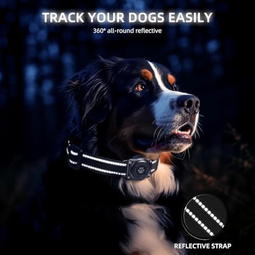 GPS Tracker for Dogs, Mini GPS Cat Tracker, Smart Pet Activity Tracker (iOS Only), No Monthly Fee, Compatible with Apple Find My, Anti-Lost, Finder Tag for Vehicles/Pets/Kids/Items (1 Pack)