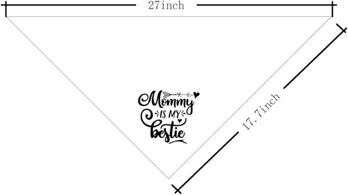 Dog Bandana, Mommy is My Bestie, Dogs Scarf Classical Printing, Dogs Scarf Accessories, Doggy Kerchief Pet Kerchief, Christmas Birthday Thanksgiving Doggy Gift B01