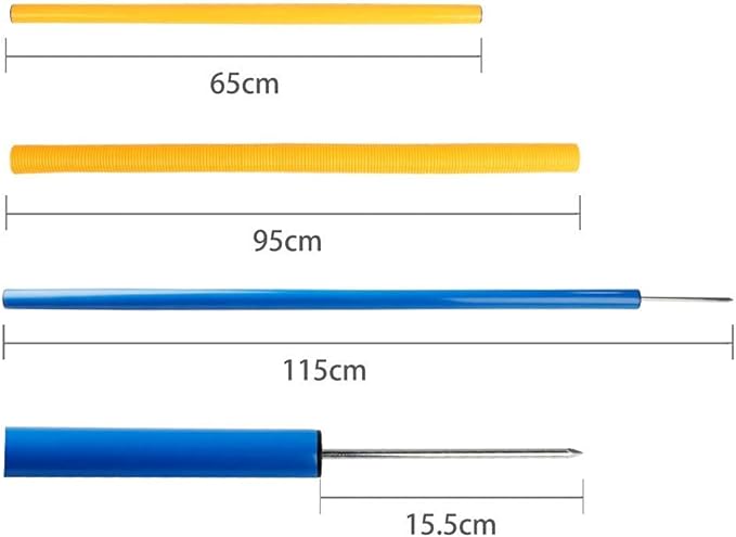 PAWISE Dog Agility Training Equipment, Puppy Agility Kit with Jump Ring, Adjustable Hurdles & Weave Poles, Outdoor Dog Obstacle Course for Backyard, Park Training, Portable Dogg Exercise Set