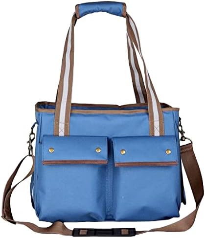 Pet Life ® Dual-Pocketed Fashion Airline Approved Pet Carrier with Included Shoulder Straps and Dual-top mesh Zippers
