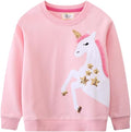 Toddler Baby Girls Cotton Sweater, Long Sleeve Crewneck Sweatshirt Pullover Kids Warm Clothing for Fall Winter