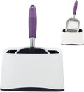 Heavy Duty Cat Litter Scoop with Holder - All Metal Cat Litter Scooper with Holder - Speed Sifter Litter Box Scooper Captures All Clumps - Aluminum Cats Litter Scooper (Purple)