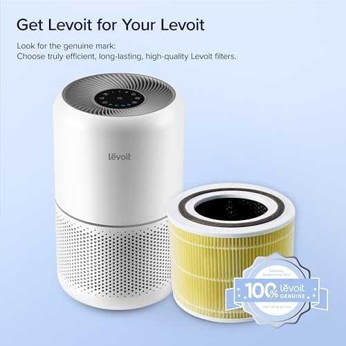 LEVOIT Core 300-P Replacement Filter Air Purifier Pet Allergy, Genuine Core300S-P Filters, Supports HEPA Sleep Mode, High-Efficiency Activated Carbon, Core 300-RF-PA, Yellow, 2 Pack