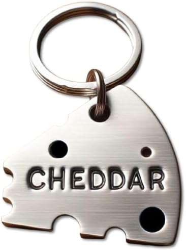 Personalized Cheese Pet ID Dog Tag - Custom Food Theme - Pet Collar Accessory