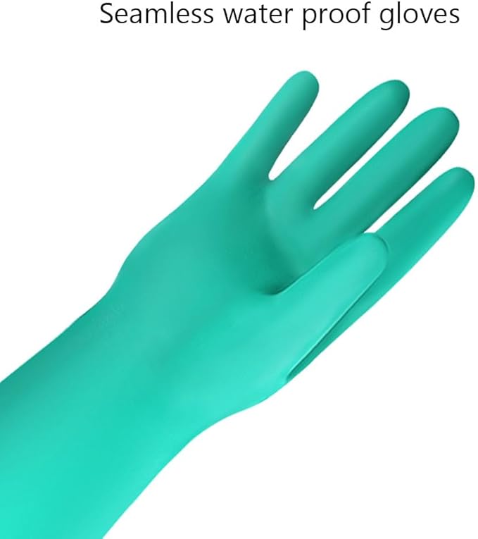 Aquarium Gloves for Fish Tank Maintenance,Shoulder Length Waterproof Long Rubber Hands Protector for Fish Aquarium Water Change Cleaner Dog Cat Bath and Kitchen,Large