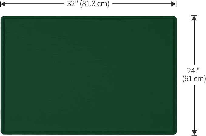Dog Food Mat,Silicone Waterproof Food Tray,Non Slip Pet Bowl Mats Placemat,1" Raised Edge,Suitable for Most Small and Medium Sized Pets,32" x 24"