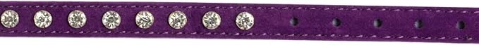 Rhinestone Cat Collar Breakaway with Bell, Diamond Cat Collar with Safety Buckle Quick Release for Girl Boy Small Kitten Pets Puppy,Cute Soft Cat Collars, Color Diamond Purple 8-10.5"