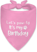 Let's Pawty It's My Birthday Dog Bandana, Happy Birthday Girl Dog Bandana, Pet Scarf Accessories for Dog's Party Dogs Lovers Gifts, Party Pet Photo Prop Accessories for Dogs Lovers