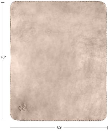 Waterproof Blanket for Pets - Reversible Throw Protects Couch, Car, and Bed from Spills, Stains, or Fur - Plush Blanket by Petmaker (Tan)
