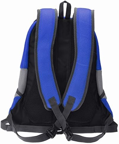 Mogoko Airline Approved Cat Dog Backpack, Puppy Pet Carrier Front Bag with Breathable Head Out Design and Double Mesh Padded Shoulder for Outdoor Travel Hiking (L, Blue)