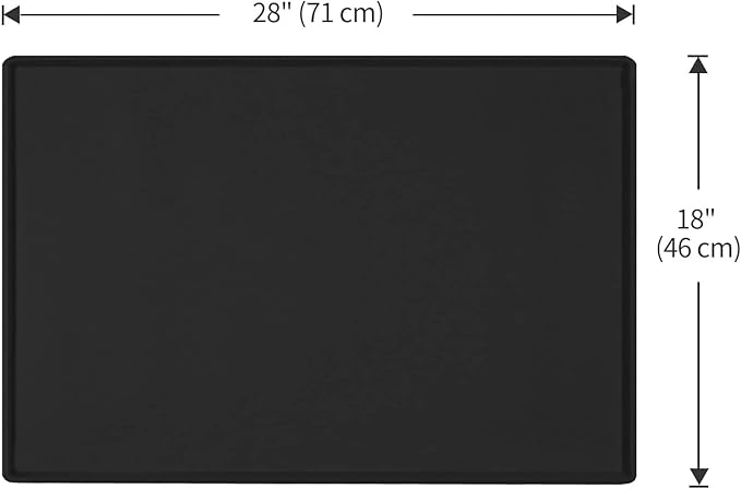 Dog Food Mat,Silicone Waterproof Food Tray,Non Slip Pet Bowl Mats Placemat,0.8" Raised Edge,Suitable for Most Small and Medium Sized Pets,28" x 18"