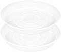 2 Pack of 8 inch Plant Saucer Clear, Heavy Duty Plastic Plant Water Tray 8 inch Round, Flower Plant Saucers for Indoors No Holes, Plant Dishes Saucer for Planter 7"/8" (8", Clear)