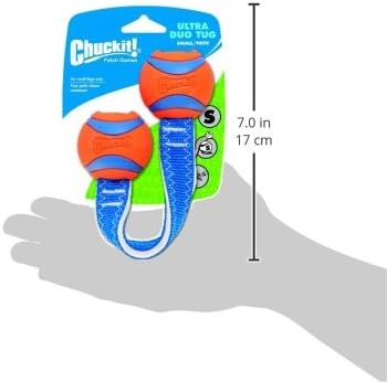 Chuckit! Ultra Duo Tug Dog Toy, Small Indoor and Outdoor Dog Ball for Dogs 0-20 Pounds