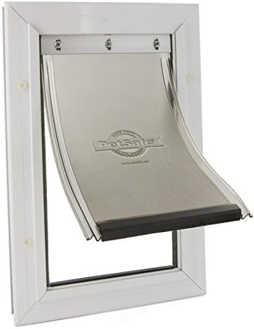 PetSafe Freedom Aluminum Pet Door for Dogs and Cats, Small, White, Tinted Vinyl Flap