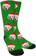Custom Face Socks, Personalized Dog Lover Pet Photo Picture on Socks Unisex Athletic Crew Socks for Men Women