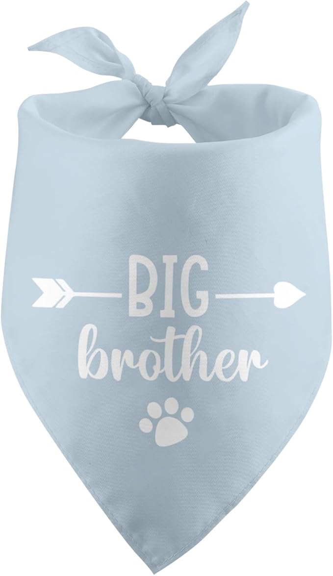 Big Brother Baby Announcement Dog Bandana - Tisubileiry Blue Gender Reveal Prop Scarf Accessory for Dog Lovers