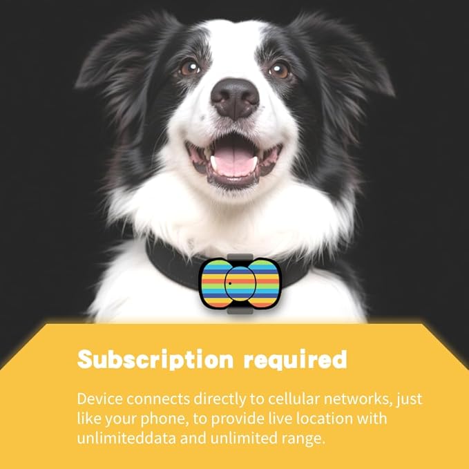 4G Smart GPS Dog Tracker with Real-Time Location, Virtual Fence & Activity Monitoring, Waterproof Long Battery Life, Chew-Resistant Design with 3 Protective Shells, App & Subscription Required