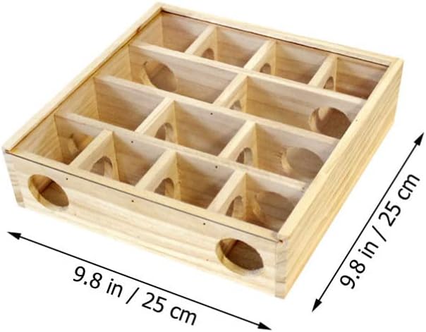 balacoo Hamster Toy Hamster Accessory Multi-Grid Mouse Maze Household Mouse Maze Chinchilla Maze Multi-Grid Maze Toy Pet Accessory Household Hamster Maze Hamster Maze Toy Wooden Mouse Maze