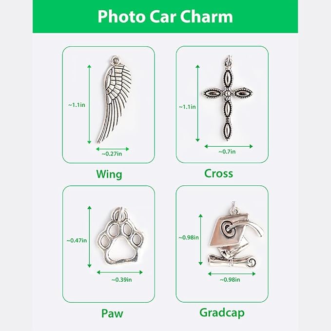 Custom Pet Photo Car Charm, Personalized Pet Memorial Rearview Charm, Paw Dangle Keepsake, Dog Cat Loss Gift, Personalized Car Photo Ornament, ereavement Sympathy Gifts for Loss of Loved Ones /1
