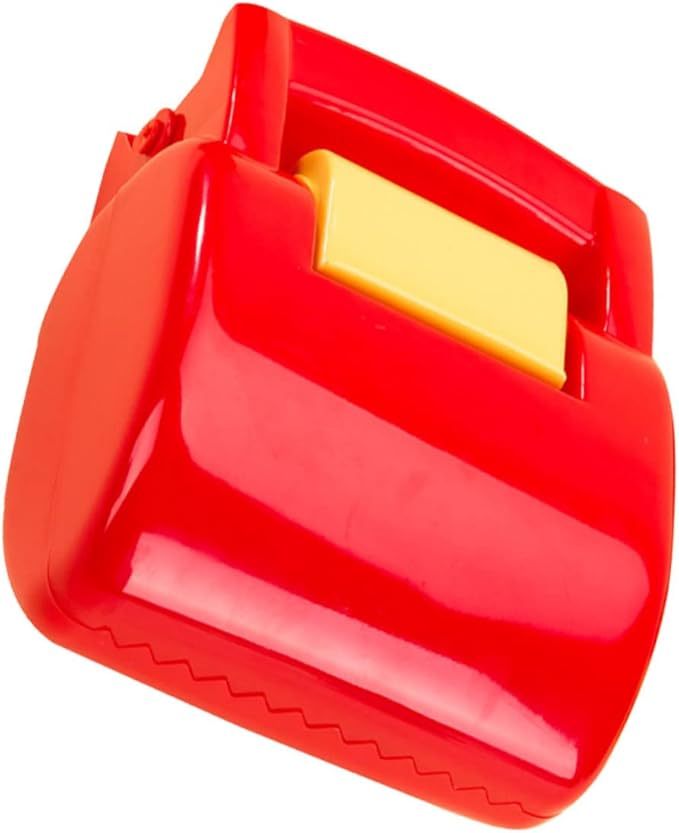 FRCOLOR Outdoor Pet Waste Litter Picker Tool Compact Red Clamp for Easy Cleanup Durable Plastic Construction Portable Waste Management for Dogs and Cats