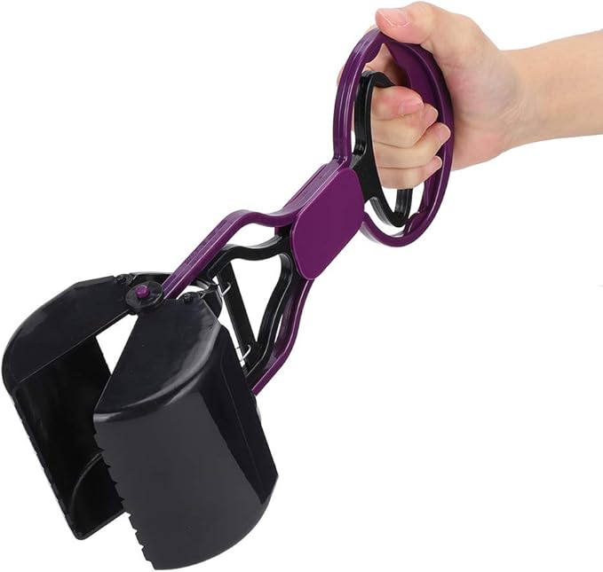 Pooper Scooper for Dogs, Spring Loaded One Hand Poop Scooper with Bag Use, Portable Pet Waste Pickup Tool for Yard & Outdoor Walks