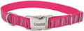 Coastal Pet - Ribbon - Adjustable Dog Collar with Metal Buckle, Pink Flamingo Stripe, 5/8" x 08"-12"
