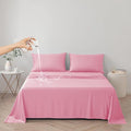 DUJUIKE Waterproof Bed Cover for Dog and Cats,Pet Hair Resistant Bed Sheet Cover, Protective Bed Liner Cover with 100% Waterproof Breathable Thin Fabric (Pink, Twin 63 * 90 inch)