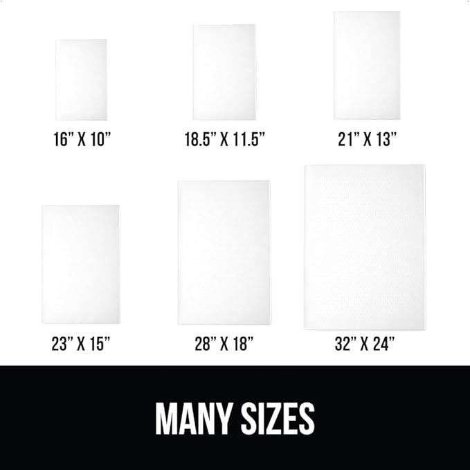 GORILLA GRIP 100% Waterproof Raised Edge BPA Free Silicone Pet Feeding Mat, Dog Cat Food Mats Contain Spills Protects Floors, Placemats for Cats and Dogs Water Bowl, Pets Accessories 32x24 White