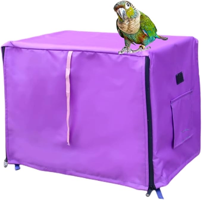 MANON ROSA Bird Cage Cover - Lightproof Birdcage Covers Nighttime- Ideal for Parrots Cockatiels Parakeets Cockatoos Lovebirds Finches Budgerigars Conure (S(13" Lx11.8 Wx17.3 H),Purple)