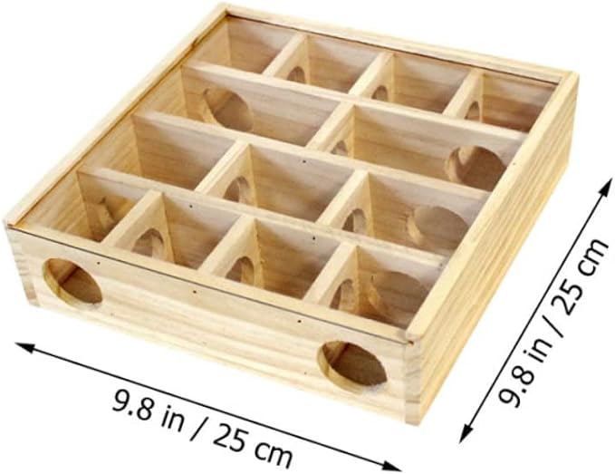POPETPOP Wooden Hamster Maze Interactive Household for Pets Multi Design for Hamsters Chinchillas and Mice Dimensions Fun Pet Accessory