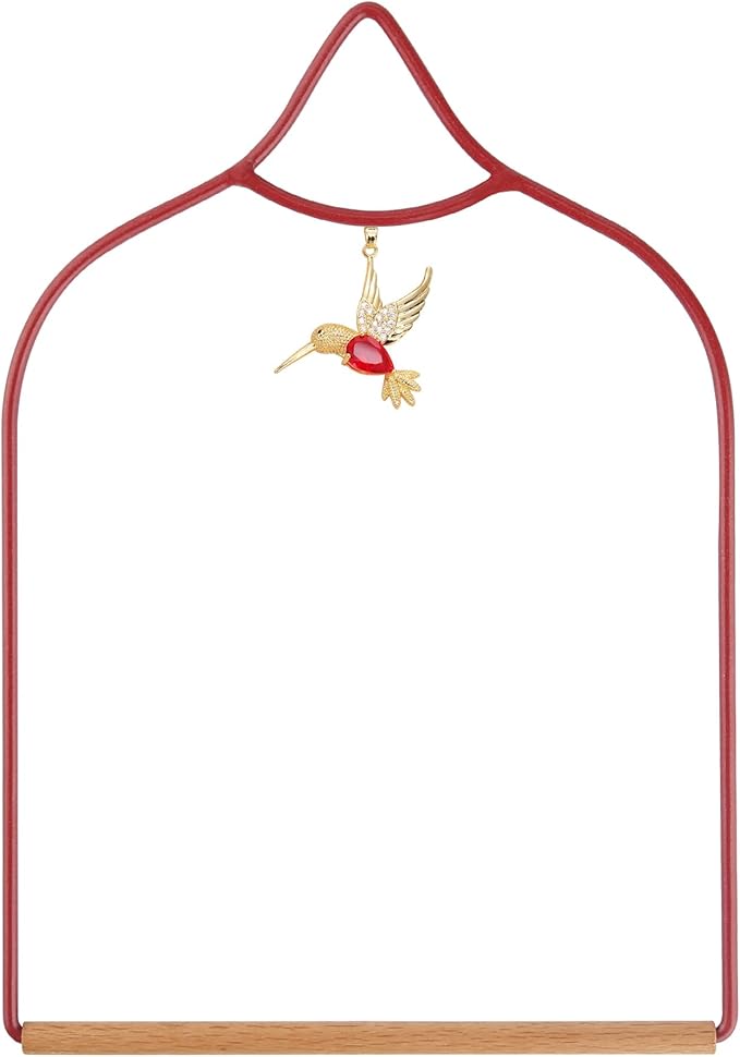 Hummingbird Swing - Metal Hummingbird Swings and Perches with Wooden Dowel for Outdoor Garden Patio Backyard Hanging, Bird Essentials
