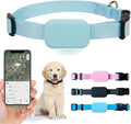 PawsPath Pet GPS Tracker Collar, Unlimited Range Waterproof Cat Dog Anti-Lost Device Smart Locator Tracking GPS Pet Tracker Collar for Apple iOS FindMy (Blue, Medium)