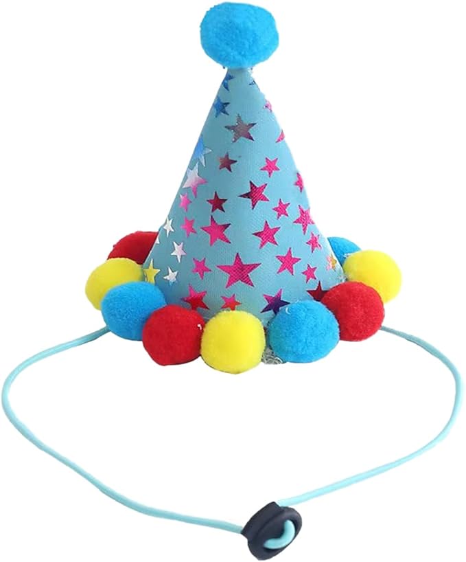 Happy Birthday Dog Party Supplies Kit - Dog Party Hat, Bandana, Bowtie & Happy Birthday Banner Decorations for Small Dogs, Puppy Birthday Outfit Accessories & Pet Birthday Party Decor (Blue)