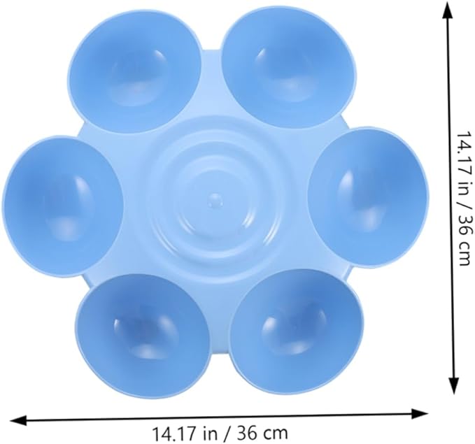 Toyvian Multi-Grid Floral Pet Feeding Bowl for Cats and Dogs Versatile Food and Water Container for Kittens Sturdy Design Decorative Flower Shape for Home and Pet Stores