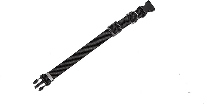 Adjustable Nylon Dog Collar, pet Collar 1 Inch 3/4 Inch 5/8 Inch Wide, for Large Medium Small Dog ((L(1" x 16-23"), Black)