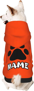 Custom Dog Hoodie Soft Add Your Own Personalized Photo Text Name Logo Dog Clothes for Puppy Sweatshirt Hooded for Small Medium Large Dogs Girl/Boy Cats OrangeRed