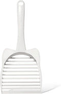 CatGuru Cat Litter Scoop, Jumbo Litter Scoop, Litter Scooper with Deep Shovel & Long Handle, Super Fast Sifter, Durable Kitty Litter Scoop, Cat Stuff, Kitten Supplies (White)