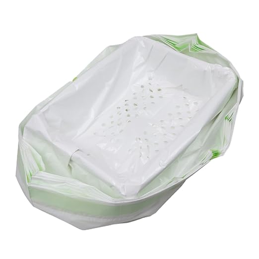 HANABASS 21pcs Cat Litter Filter Pouches Cat Waste Disposal Bags for Easy Cleaning White for Pet Owners and Litter Management