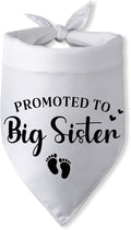 Promoted to Big Sister Pregnancy Announcement Dog Bandana Baby Gender Reveal Baby Announcement Photo Props Dog Scarf for Large Medium Small Dogs