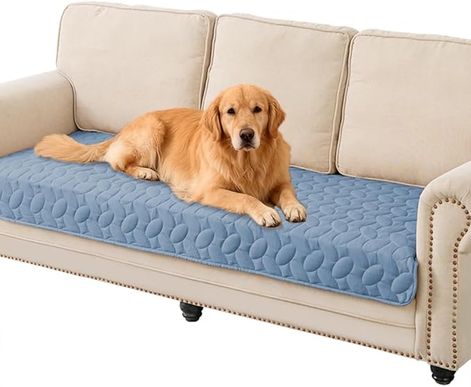 Ameritex Pet Bed Cover Dog Bed Blanket for Sofa and Furniture Waterproof New Pattern Design (30x70 Inch, Light Blue)