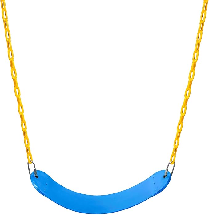Sunnyglade 8 PCS Swings Seats Heavy Duty with 66" Chain, Playground Swing Set Accessories Replacement with Snap Hooks, Support 250lb (8, Blue)