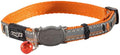Rogz Reflective Cat Collar with Breakaway Clip and Removable Bell, Fully Adjustable to fit Most Breeds, Orange Bird Design