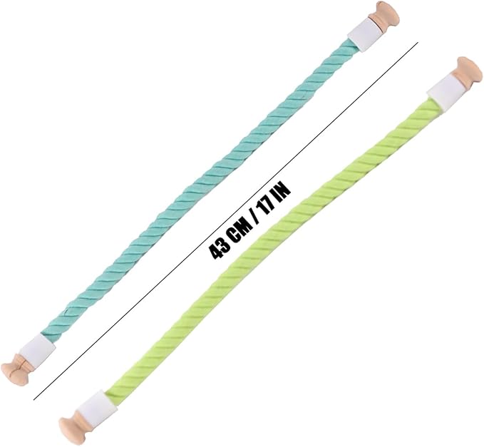 Bird Rope Stand Perch, Easy Mount on Backpack Carrier and Cage (Sky Blue, Large)