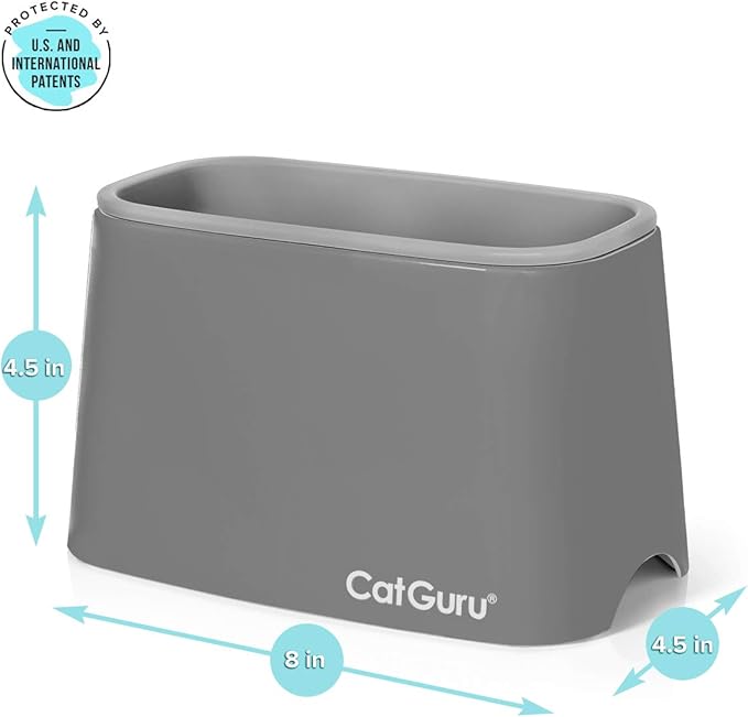 CatGuru Premium Cat Litter Scoop Holder – Heavy-Duty Scooper Storage Caddy, Scoop Stand for Kitty Litter Box, Fits Most Cat Litter Scoops (Gray)